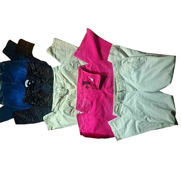 SAL! BUNDLE Of Fun 5 Pairs Paints SZ 6- BONGO-Banana Rep-Old Navy-Nine West-Iris - Picture 5 of 6